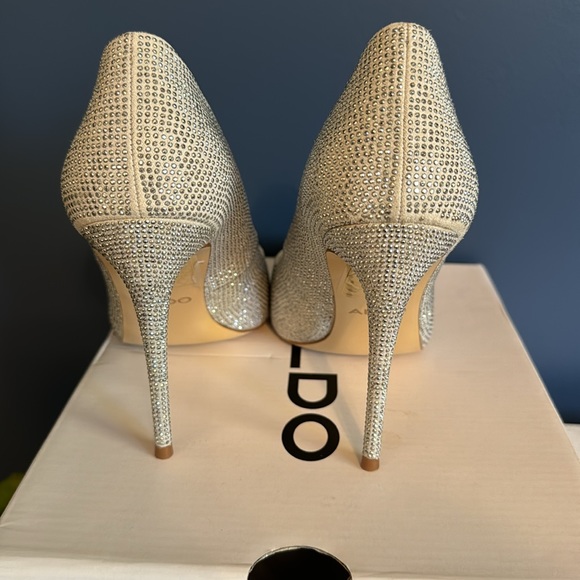 Aldo Kedaovia silver sparkle heels - Picture 4 of 7